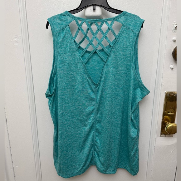 RBX Teal Turquoise Sleeveless Workout Top Plus Size 2X - Picture 2 of 10